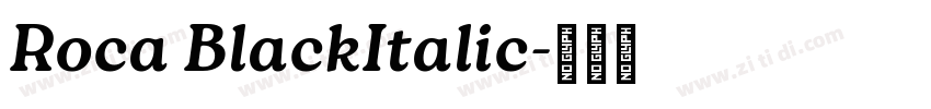 Roca BlackItalic字体转换